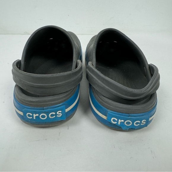 Crocs Classic Clogs Slip On Grey Gray Blue Kids Shoes - Picture 3 of 5